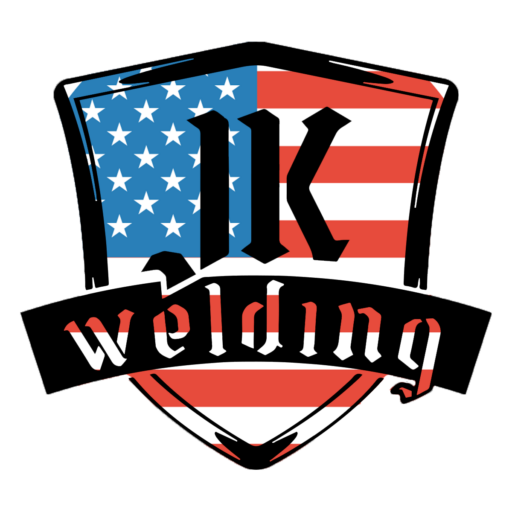 JK Welding logo with american flag