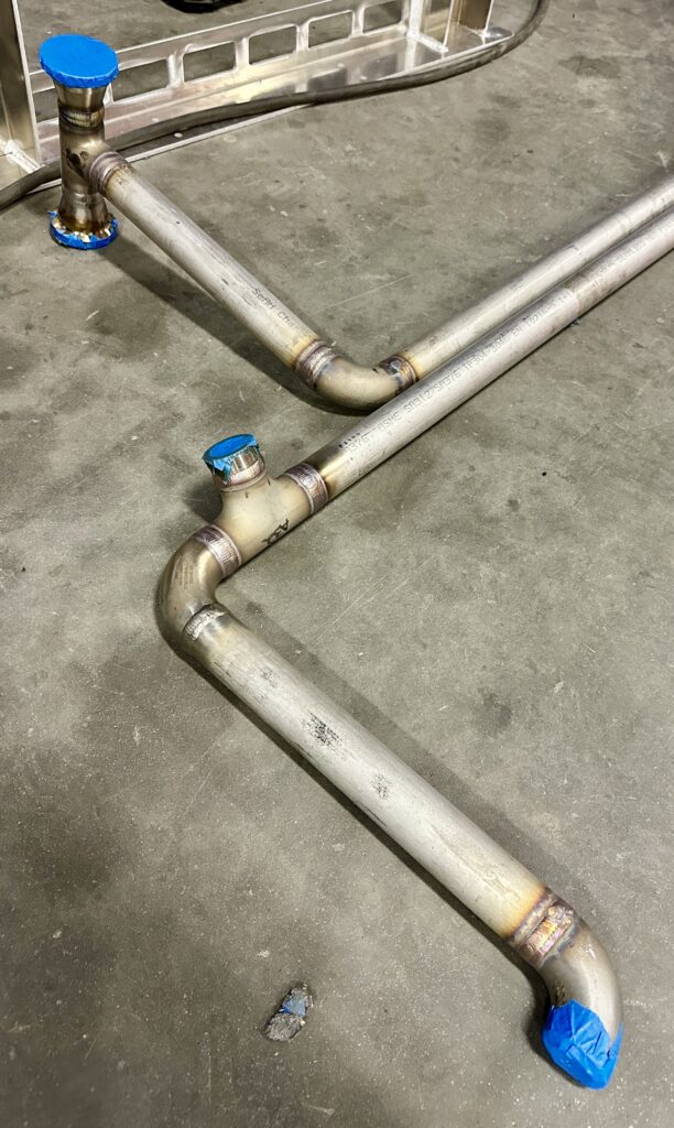 Stainless pipe welded