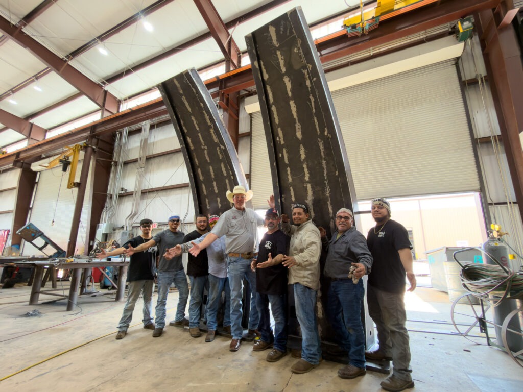 Large metal fabrication shop in Houston